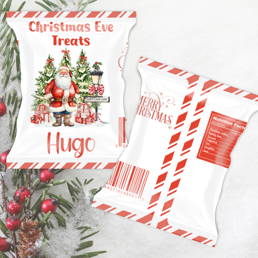 Christmas treat bag - red santa