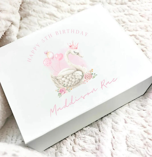 Swan birthday gift box