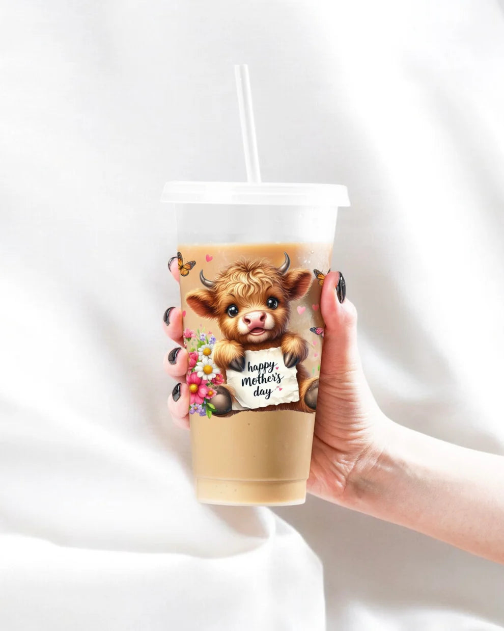 24oz cold cup - happy Mother's Day cow