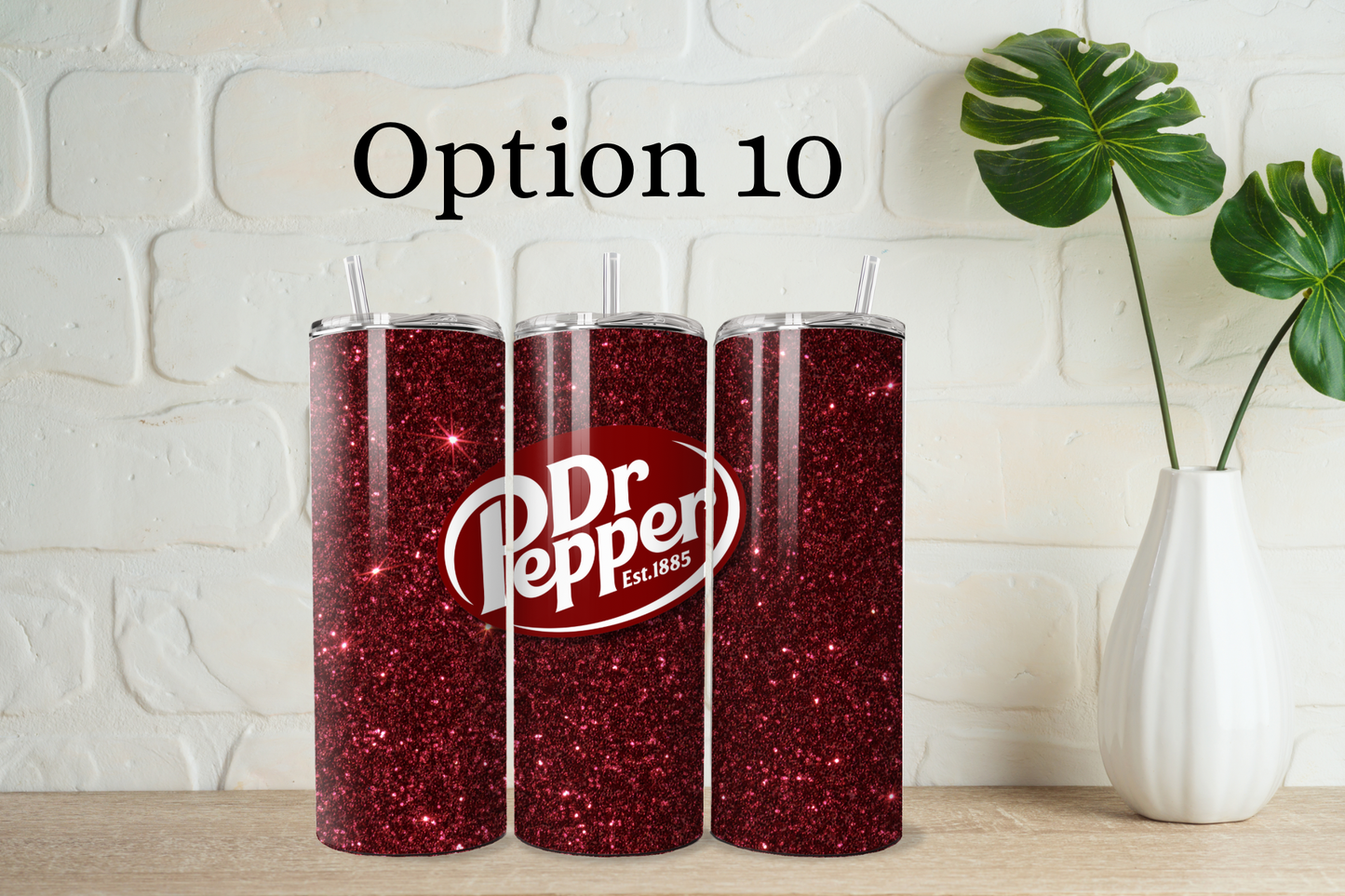 Fizzy pop tumbler with straw - 10 designs