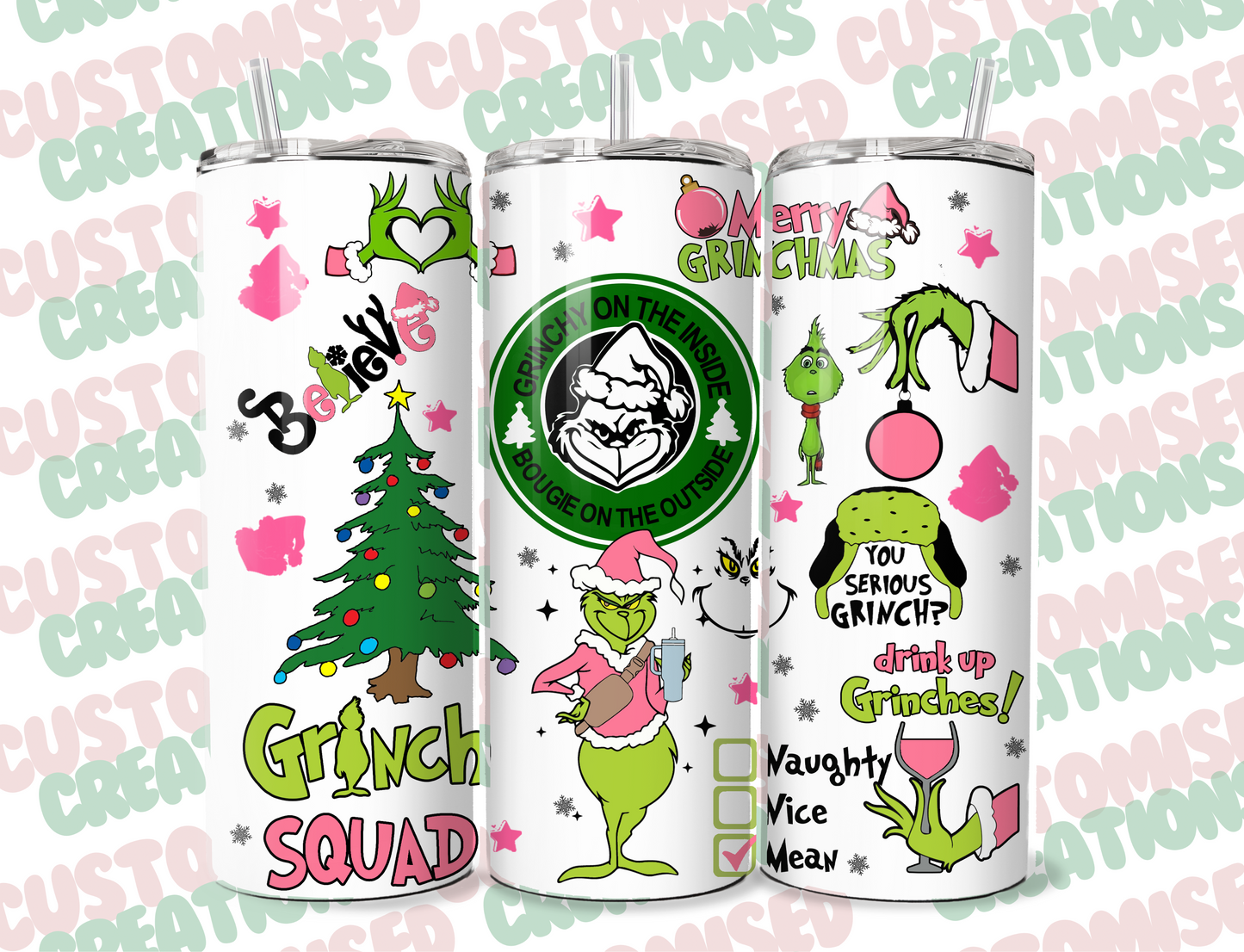 20oz grinch coffee tumbler