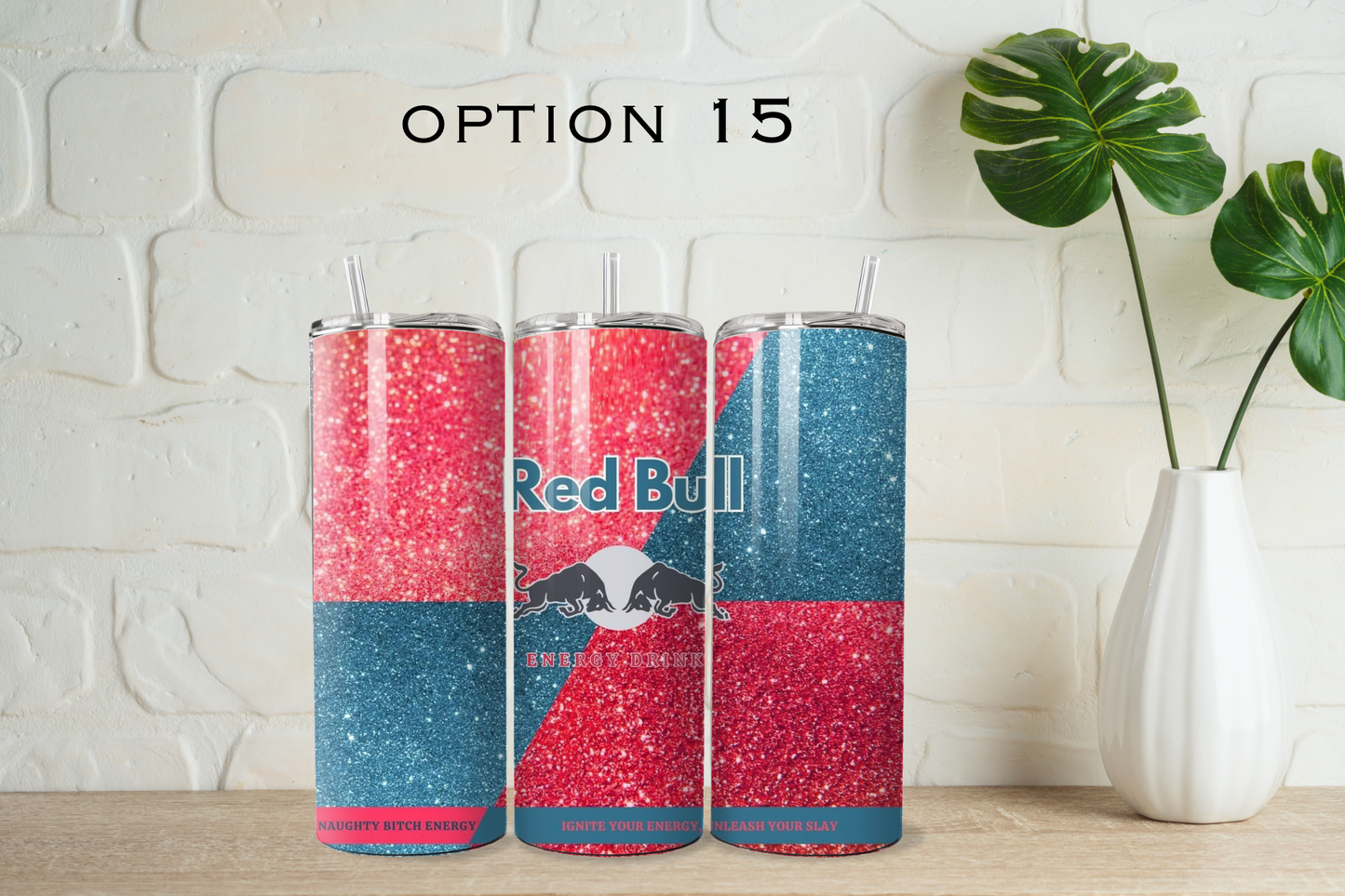 Red bull tumbler with straw - 20 designs