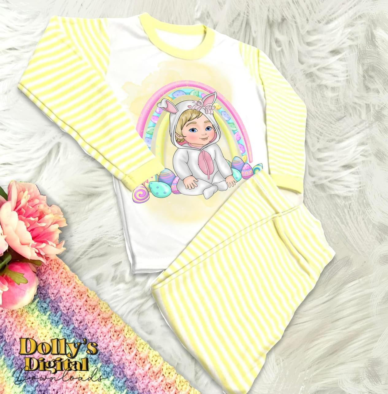 Baby Easter yellow pyjamas