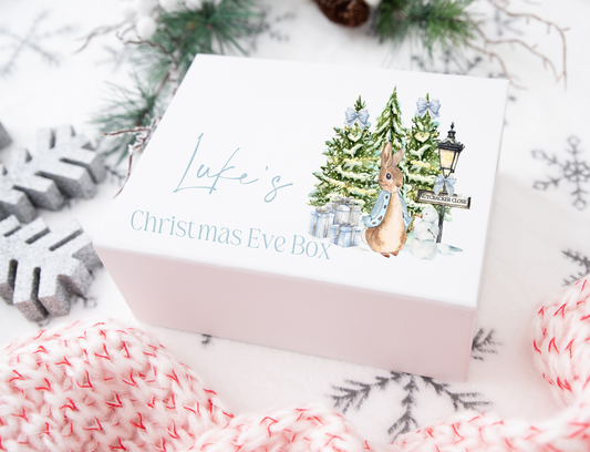 Blue Peter rabbit Christmas Eve gift box