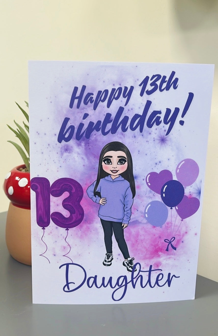 Birthday Card - teen girl