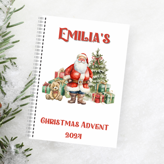 Santa advent calendar activity book