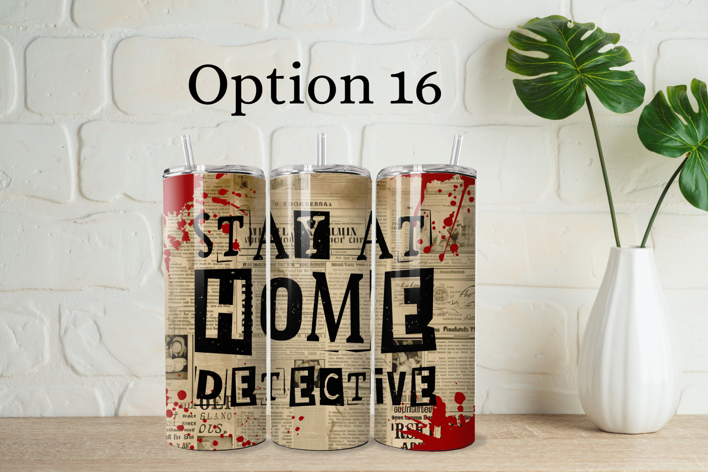 True crime tumbler with straw - 25 designs