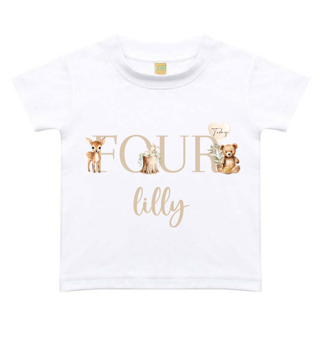 1-6 Years Woodland Birthday T-Shirt