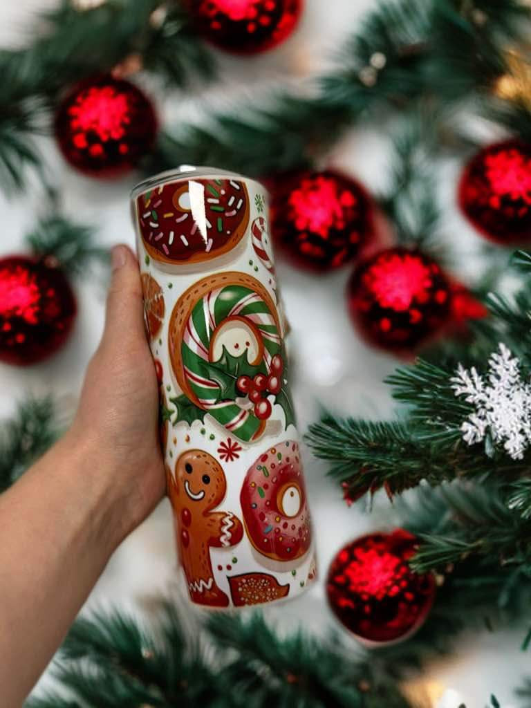 20oz Christmas snacks tumbler