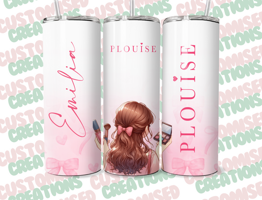 P louise inspired 20oz tumbler - brunette girl