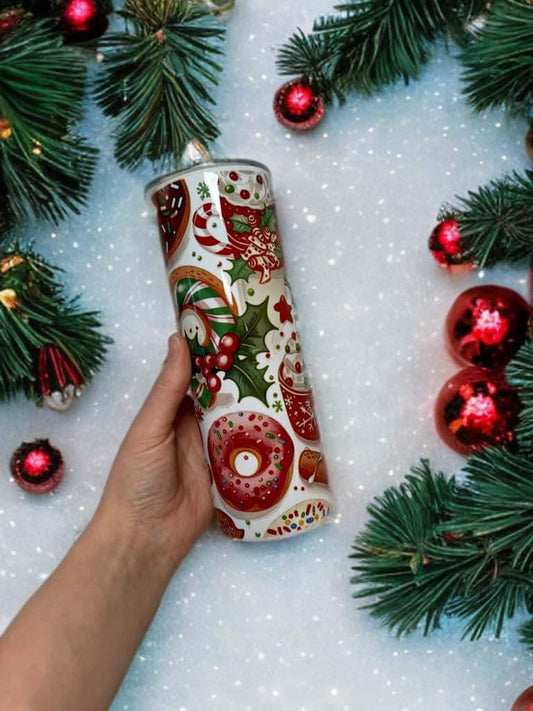 20oz Christmas snacks tumbler