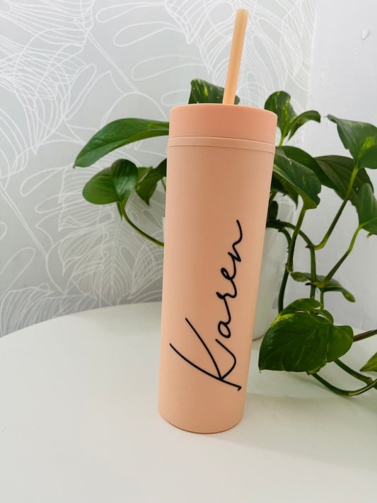 Skinny tumbler peach