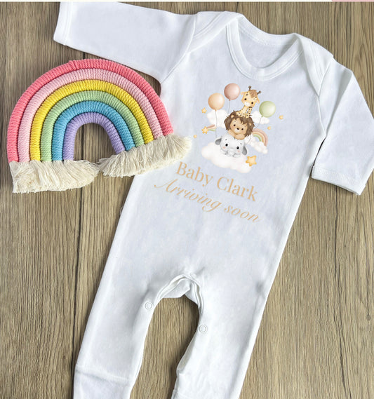 Safari animals babygrow