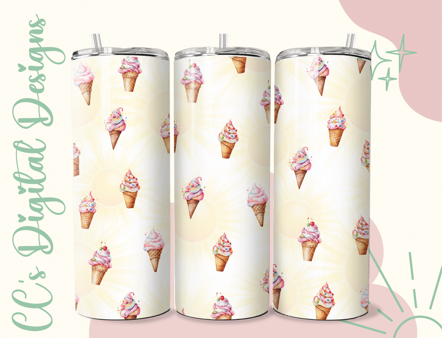 20oz ice cream tumbler