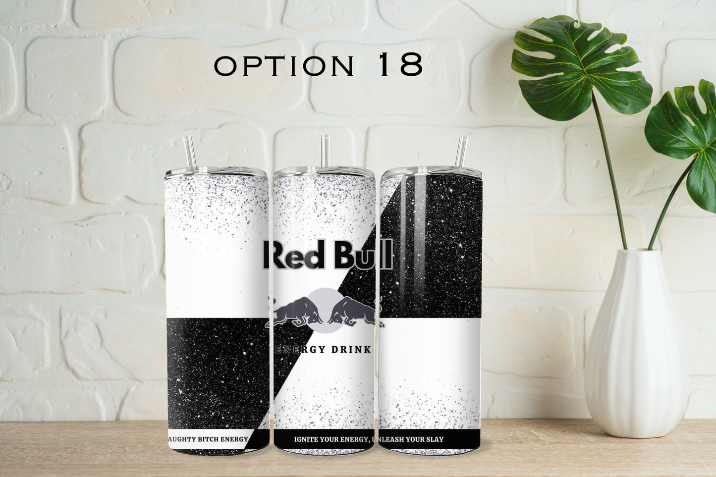 Red bull tumbler with straw - 20 designs