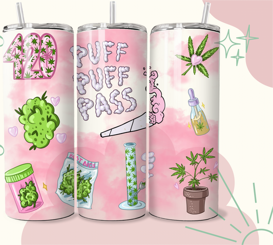 Pass the puff 20oz hot/cold tumbler