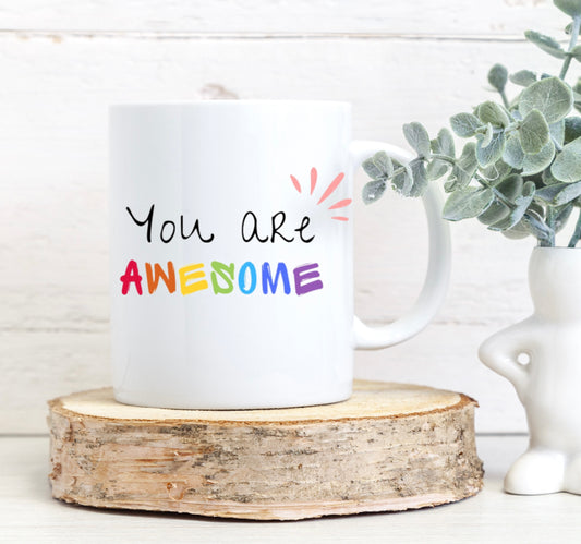 You are awesome rainbow mug