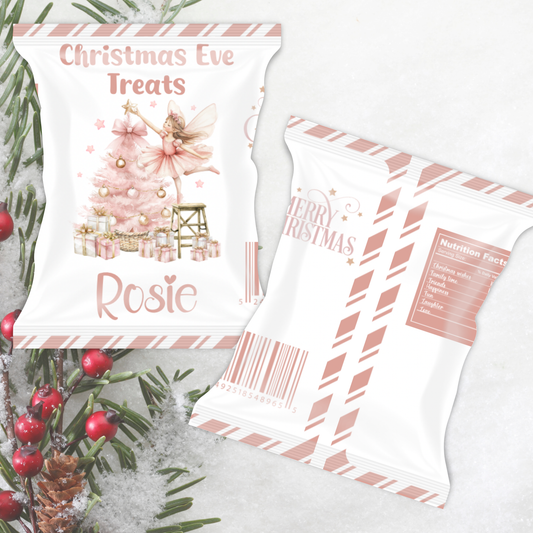 Christmas treat bag - pink fairy