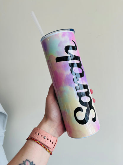 Pastel rainbow tumbler