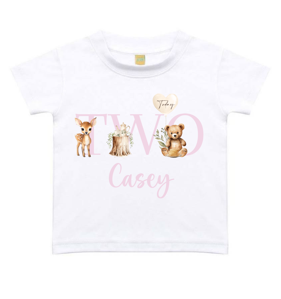 1-6 Years Woodland Birthday T-Shirt