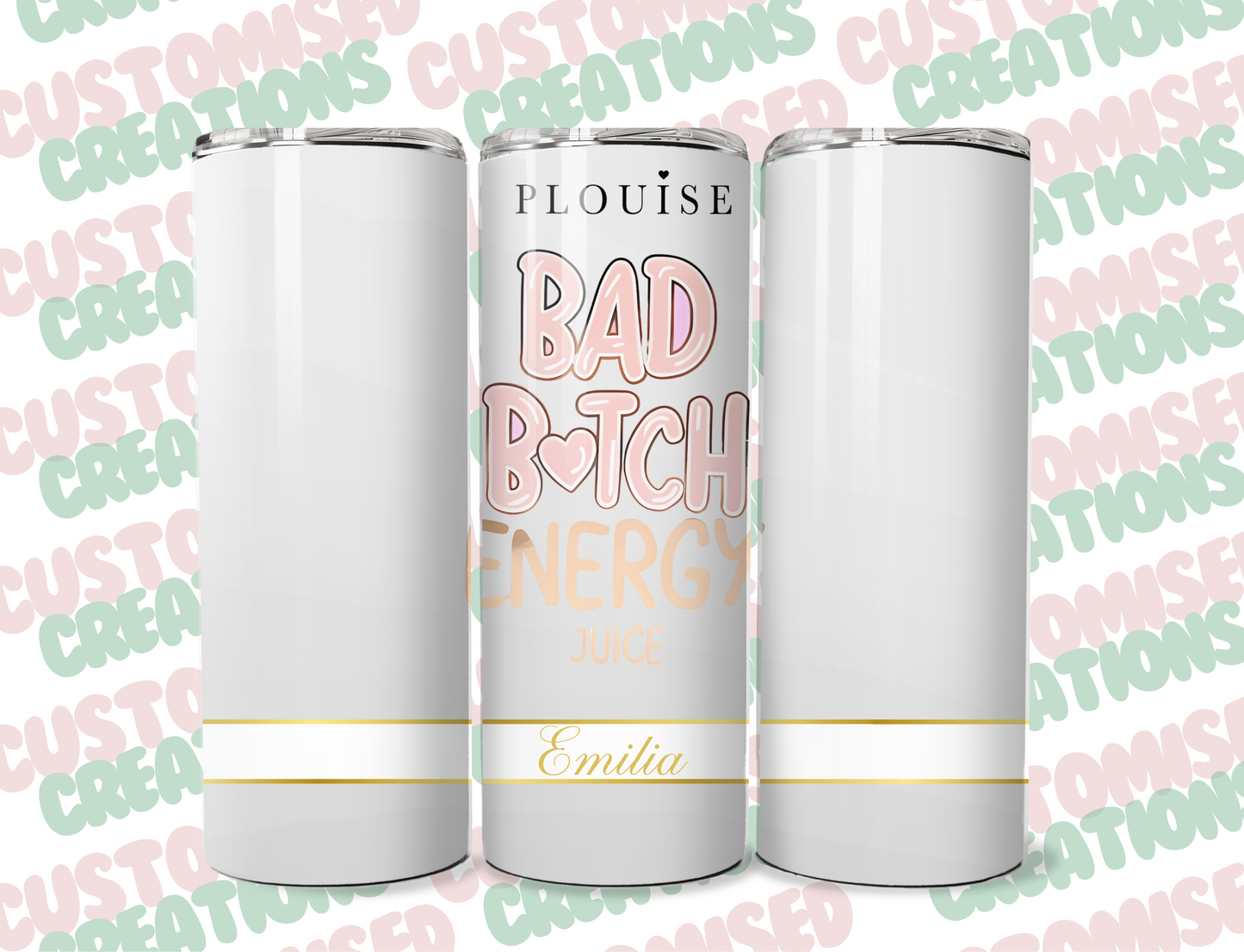 P louise inspired 20oz tumbler - grey