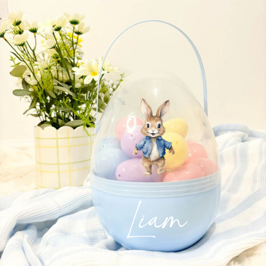 Blue easter hunt egg - blue rabbit