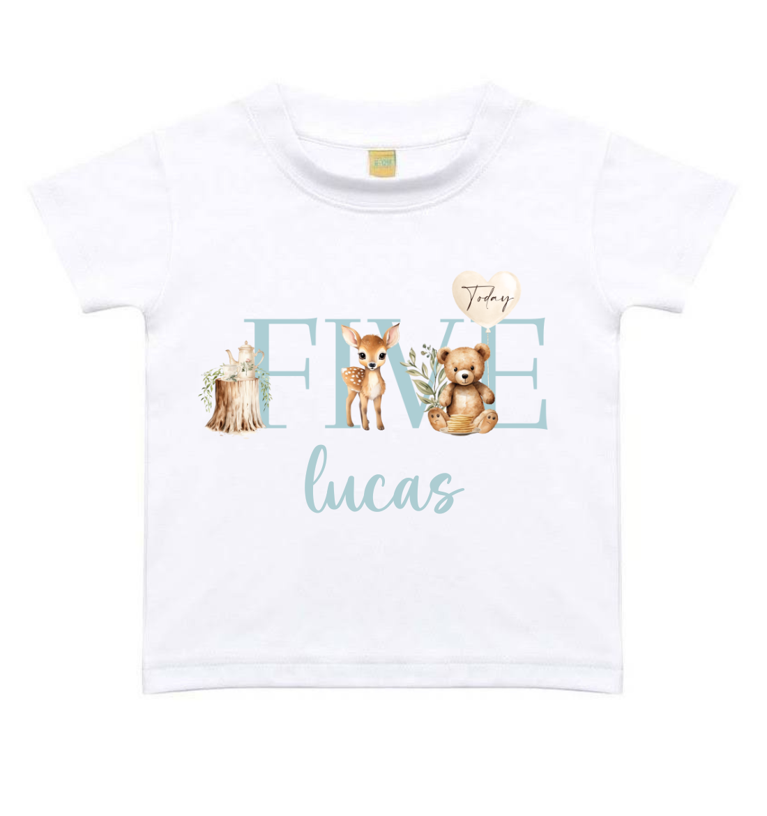 1-6 Years Woodland Birthday T-Shirt