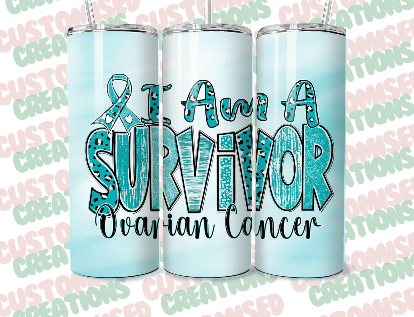 Ovarian cancer survivor tumbler