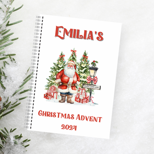 Santa advent calendar activity book