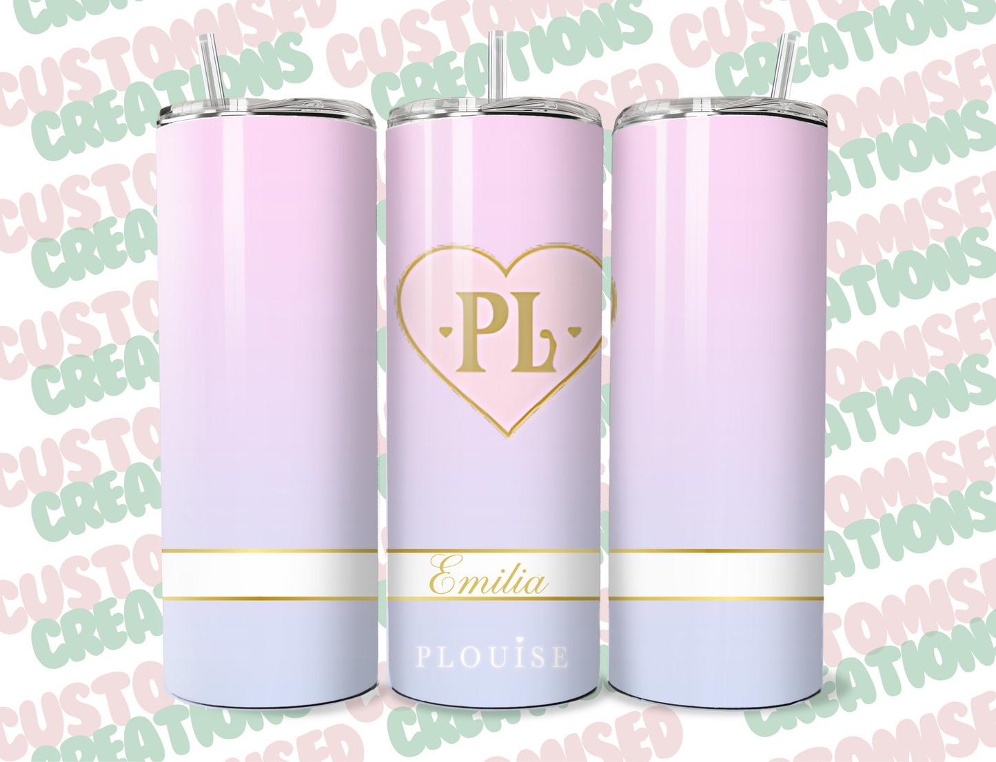 P louise inspired 20oz tumbler - pink lilac