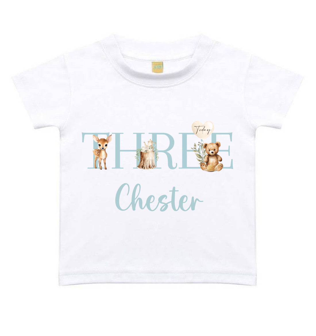 1-6 Years Woodland Birthday T-Shirt