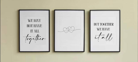 Set of 2 love house prints