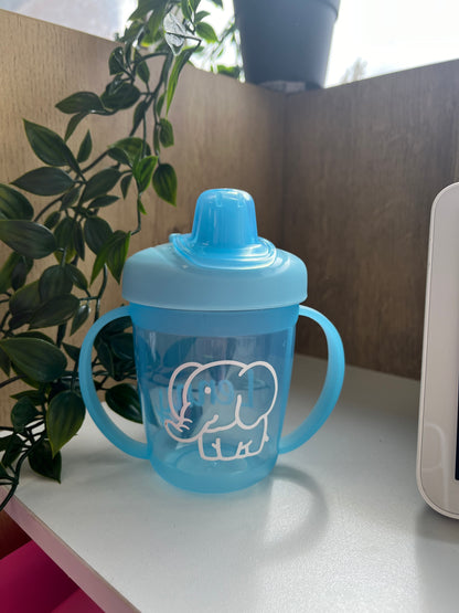 Baby plastic sippy cup - elephant