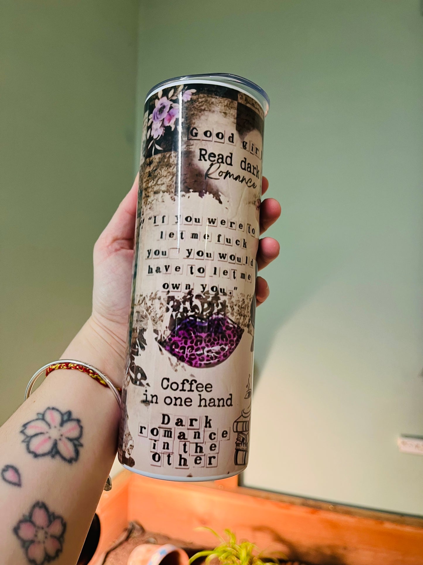 Dark romance 20oz tumbler with straw - 3 designs