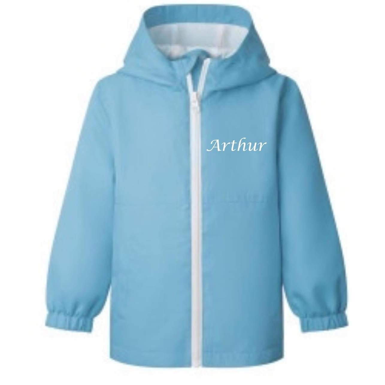 Blue Raincoat With Name