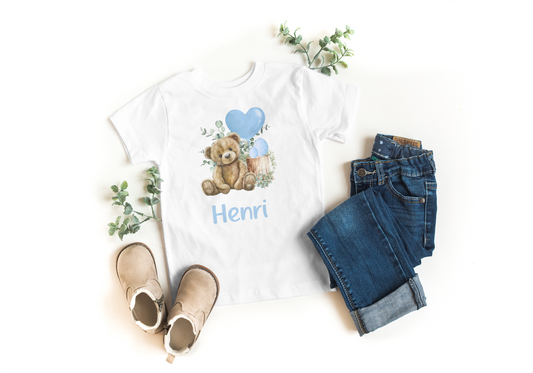 Easter T-shirt blue egg bear