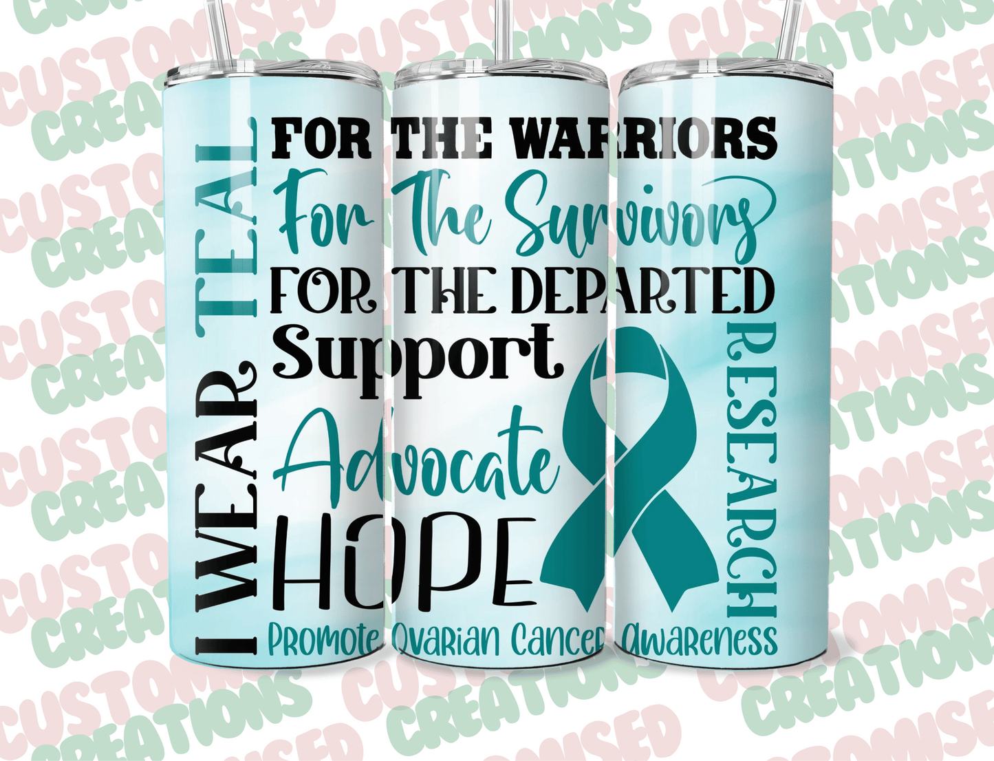 Ovarian cancer survivor tumbler