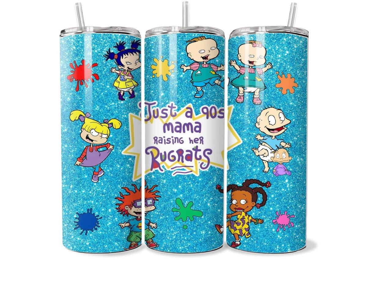 Just a 90s mama raising her rugrat/rugrats - light blue