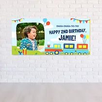 Birthday banner - train