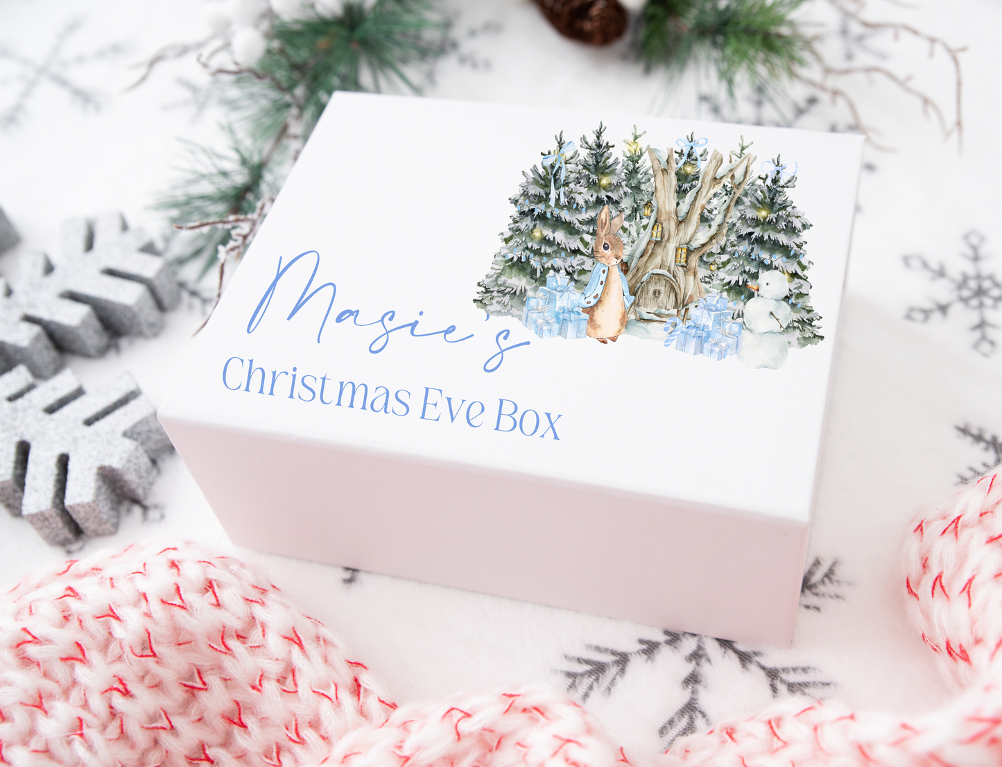 Blue forest peter rabbit Christmas Eve gift box