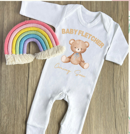 Baby coming soon babygrow