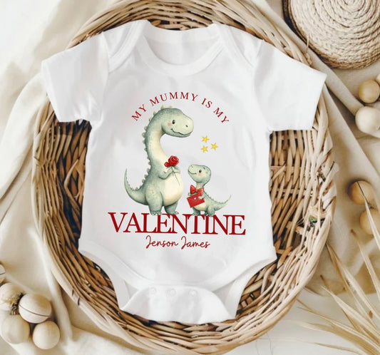 Valentines vest - Dino mummy