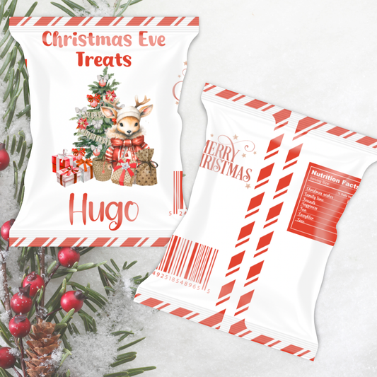 Christmas treat bag - red reindeer