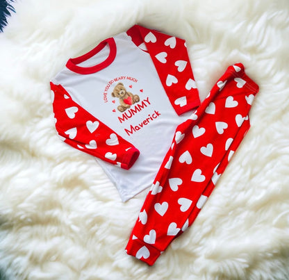 Valentines Red Heart Pyjamas