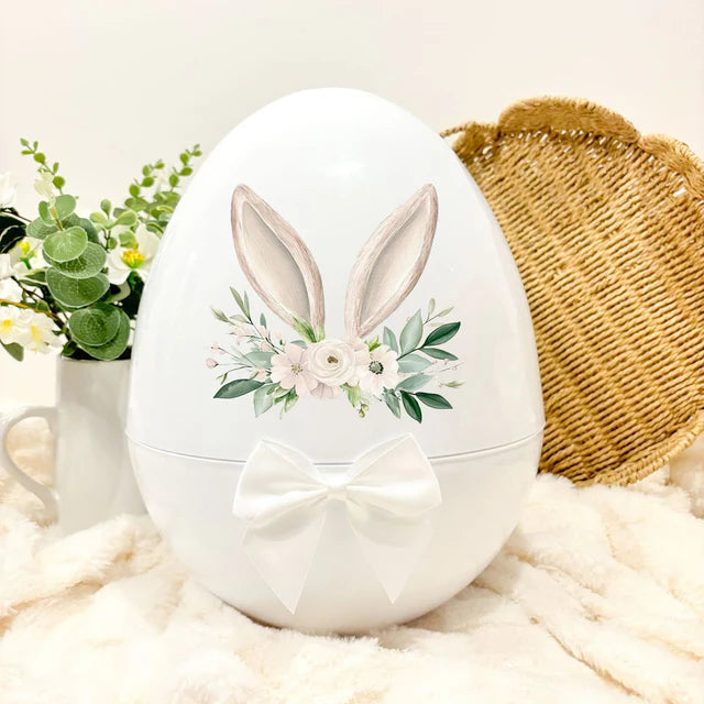 White XL 14" egg - neutral bunny ears