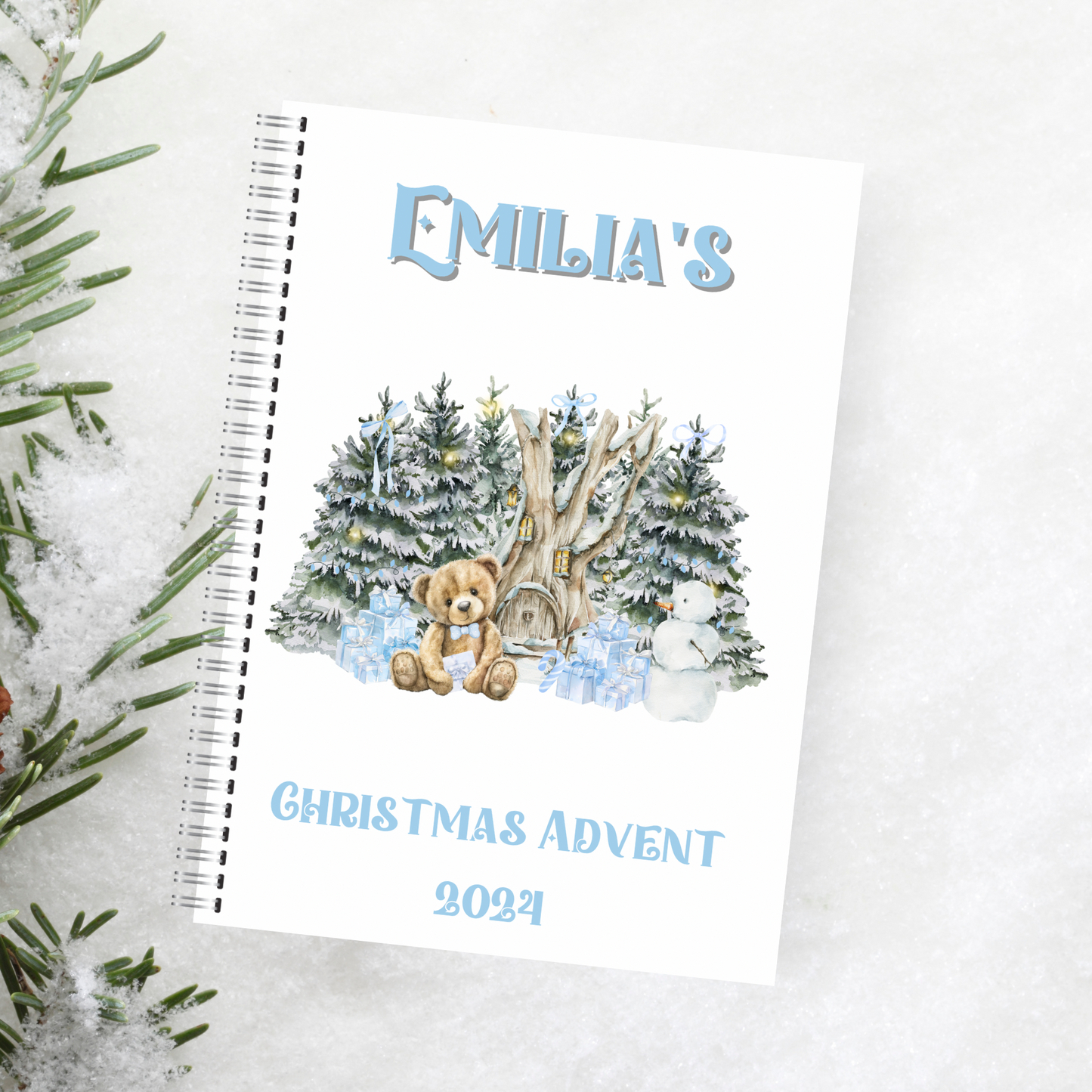 Blue bear forest advent calendar activity book