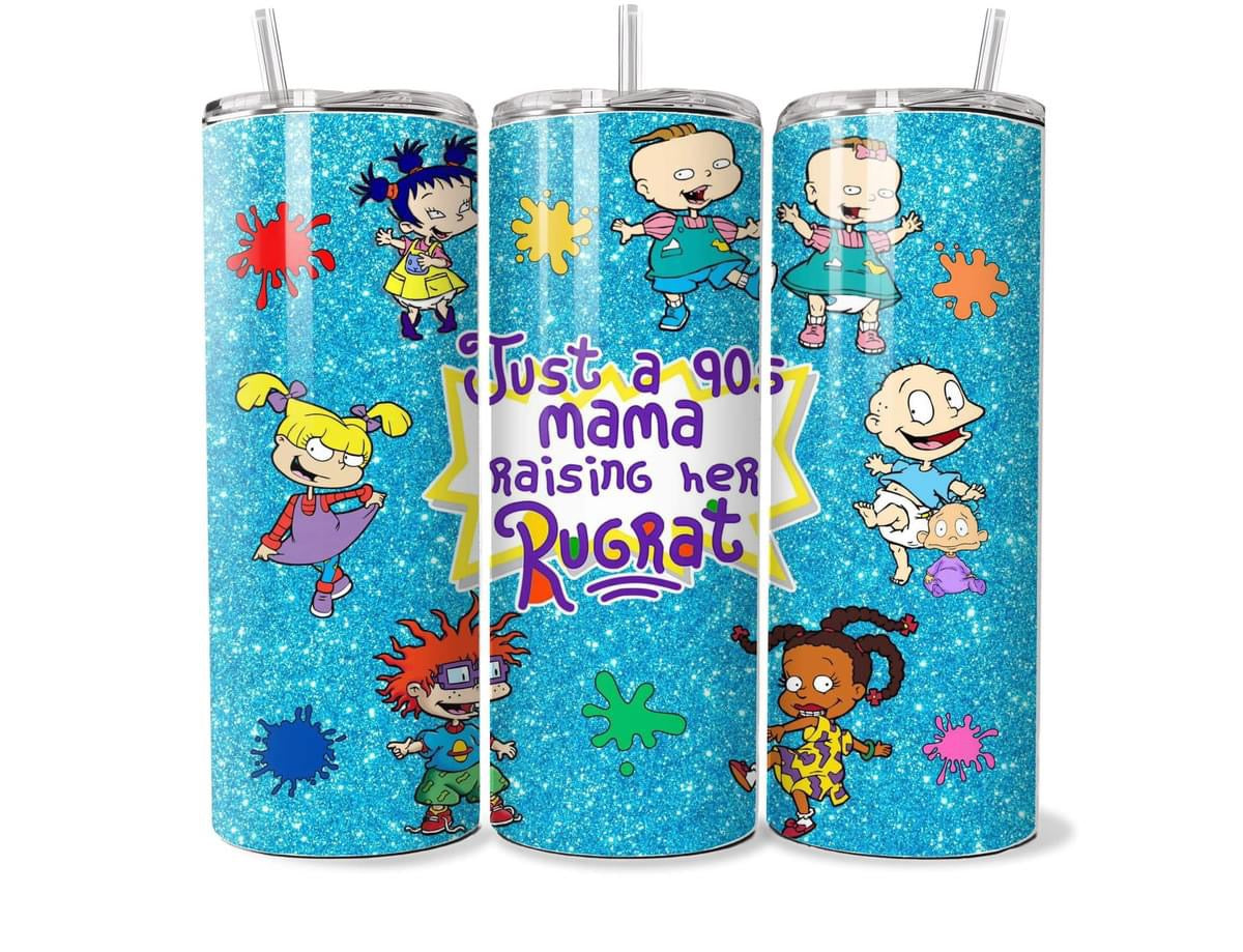 Just a 90s mama raising her rugrat/rugrats - light blue