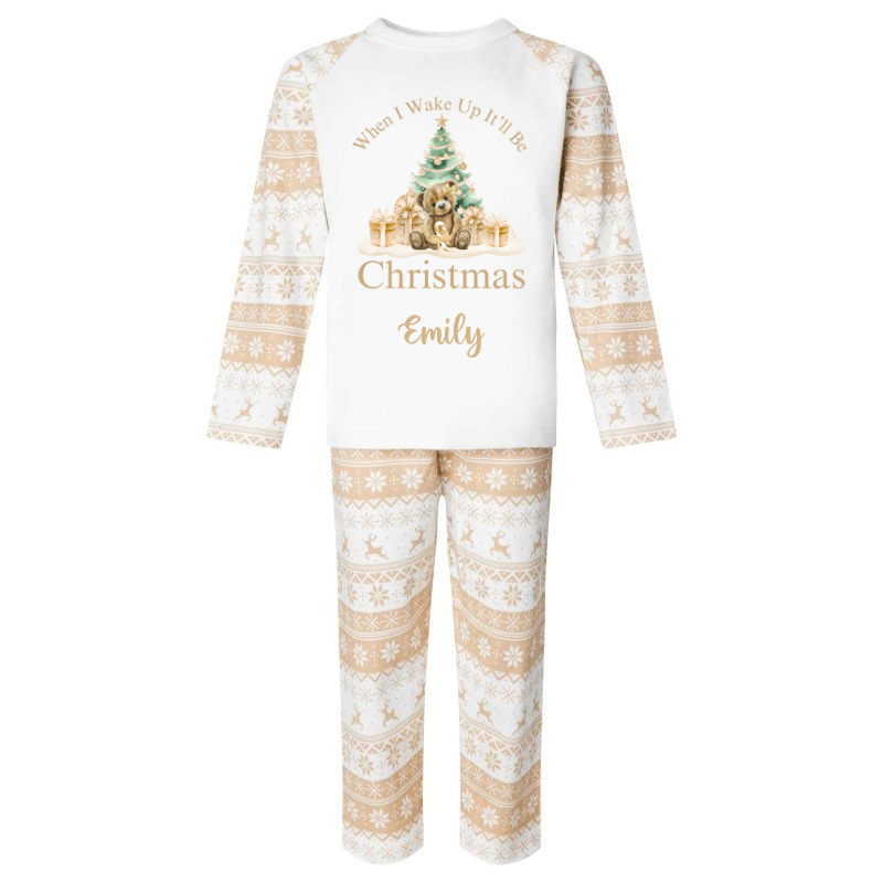 Beige Christmas pyjamas