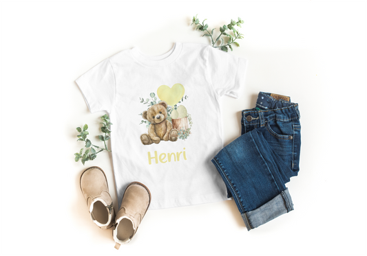 Easter T-shirt yellow egg bear