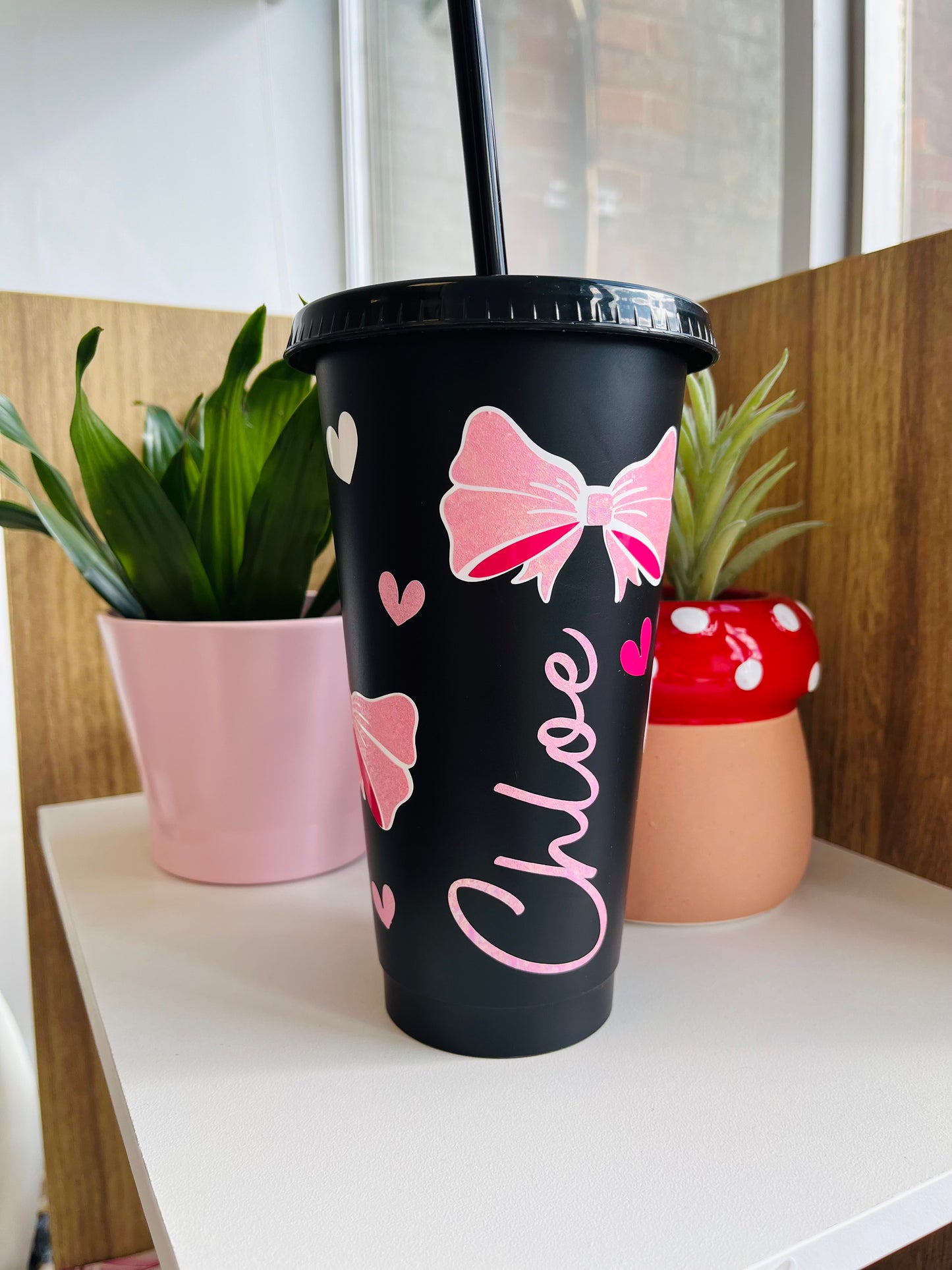 Bows and name Cold cup